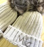 Bonnet à pompon - Brodé avec nom